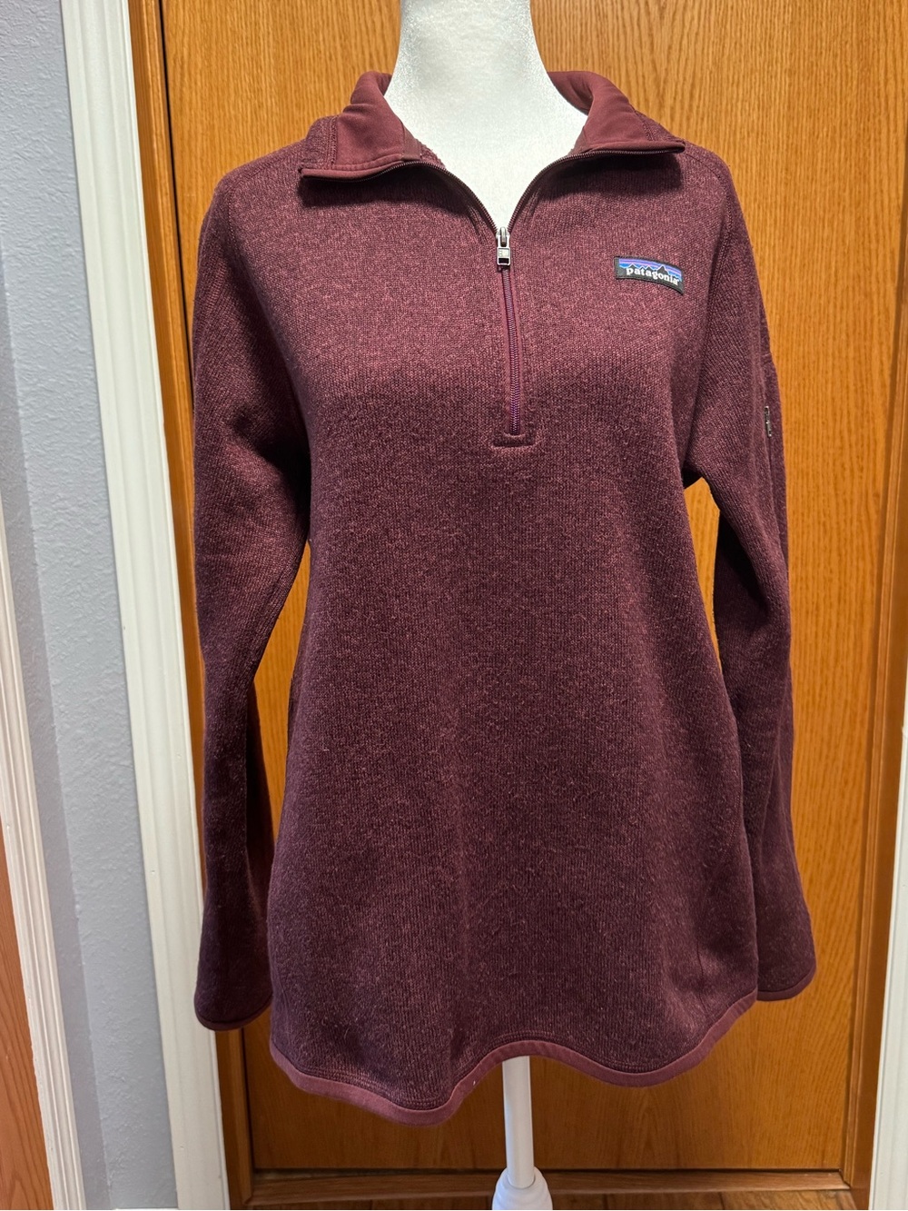 PATAGONIA Better Sweater 1/4 Zip Fleece Pullover Heather Maroon/Purple women’s L